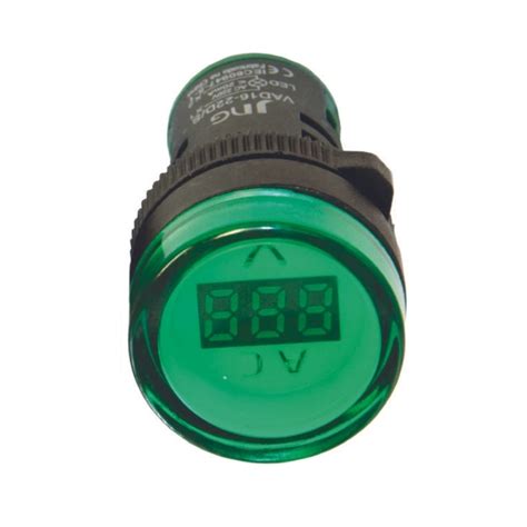 SINALEIRO VOLTIMETRO 22MM 220V VERDE JNG