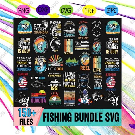 Fishing Bundle SVG, Fishing Quotes Svg, Fish Svg, Fishing Hook Svg ...