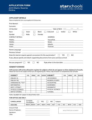 Matric Rewrite Application Form Fill And Sign Printable Template Online