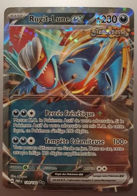 CARTE POKÉMON RUGIT LUNE EX 124 182 EV04 Faille Paradoxe ParFR EUR 9 49