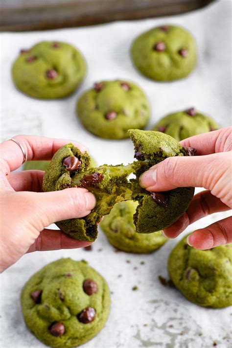 The BEST Matcha Mochi Chocolate Chip Cookies - One Happy Bite