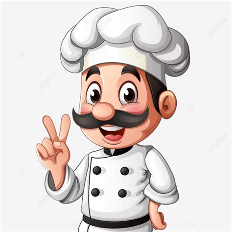 Chef Cartoon With Ok Sign Cartoon Catering Character Png Transparent