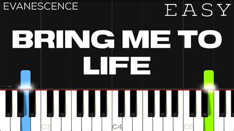 Evanescence Bring Me To Life Easy Piano Tutorial Chords Chordify