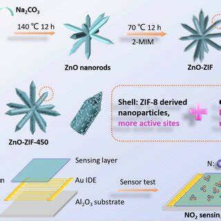 ZIF Derived Nanoparticles Modified ZnO Nanorods Hierarchical Structure