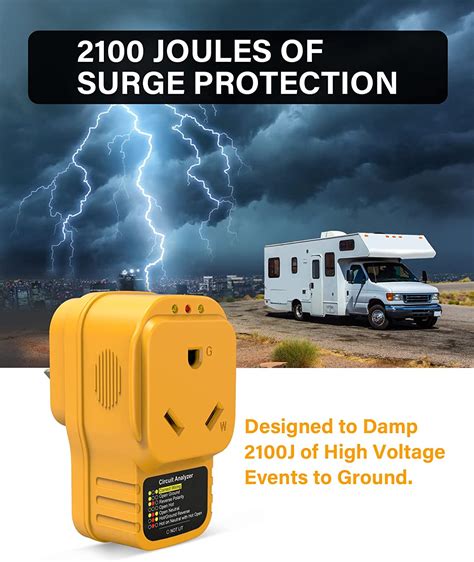 Buy Eygde Surge Protector For Rv Rv Circuit Analyzer Power