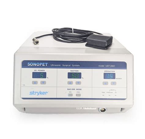 stryker sonopet ust  ultrasonic surgical system  footswitch chd