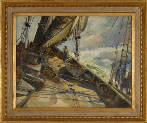 John Whorf Ship At Sea Mutualart