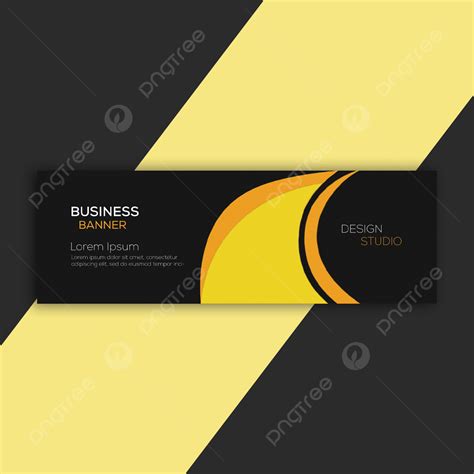 Black And Yellow Banner Design Template Download On Pngtree