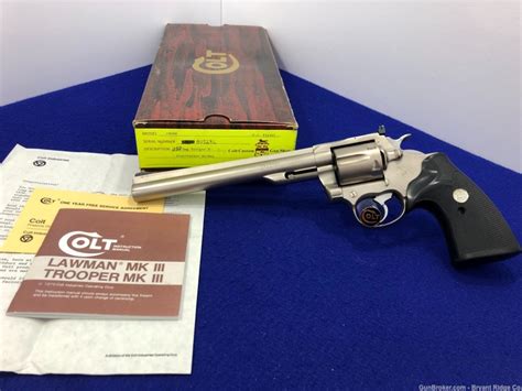 Sold Colt Trooper Mk Iii 357 Mag Rare Electroless Nickel Finish W