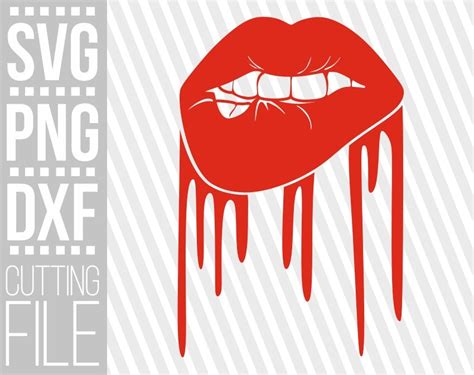 Dripping Lips Svg Biting Lips Svg Sexy Lips Svg Red Lips Svg Woman