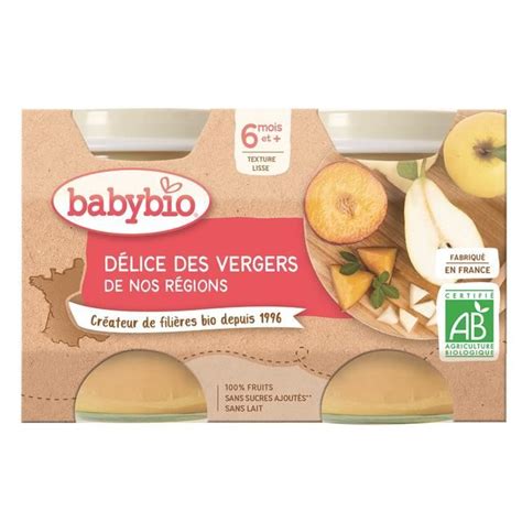 Babybio Petit Pot B B D Lice Des Vergers Bio X G D S Mois