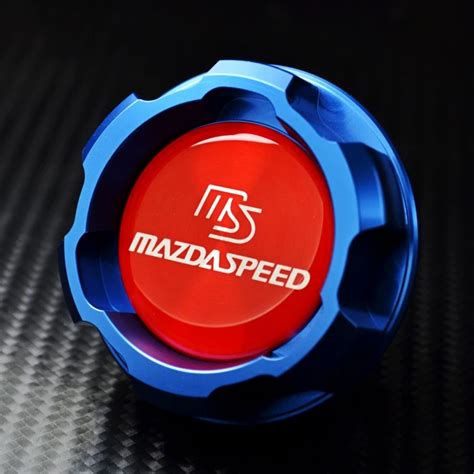 Red Logo Blue Aluminum Engine Oil Cap For Mazda Rx7 Rx8 323 Familia Bp