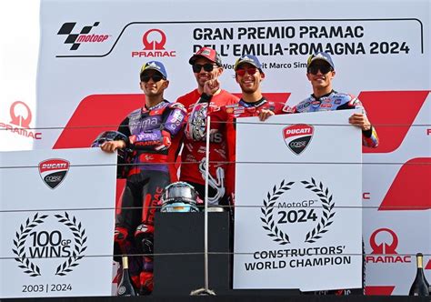 Ducati alcanza las 100 victorias en MotoGP y gana su sexto título