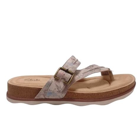 Clarks Shoes Clarks Womens New Brynn Madi Buckle Sand Slides Flipflops Leather Sandals