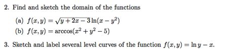 Solved Find And Sketch The Domain Of The Functions F X Y