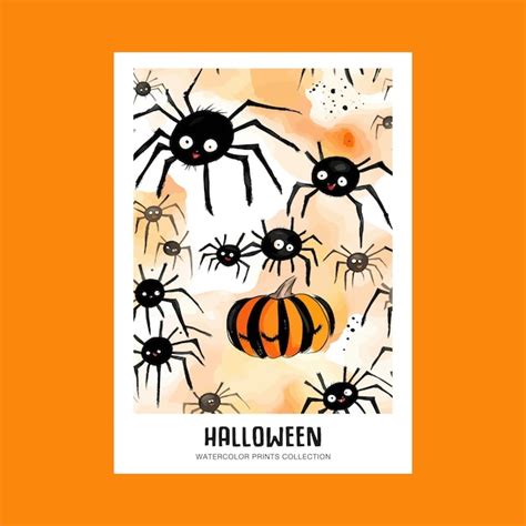 Premium Vector Free Vector Halloween Spooky Spiders Illustration