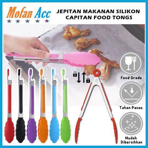 Jual PENJEPIT MAKANAN SILICONE STAINLESS CAPITAN SALAD BUAH