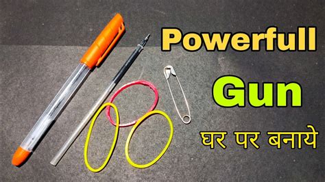 How To Make Powerful Gun How To Make Pen Gun At Home Pen Slingshot