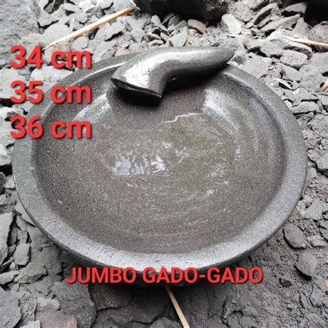 Jual COBEK GADO GADO PECEL COET JUBO BESAR BATU ASLI Ukuran 34cm 35cm