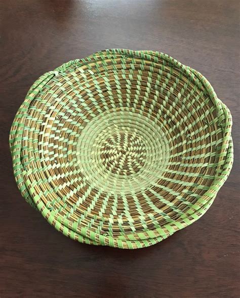 Sweetgrass And Bulrush Basket Pine Knot Multipurpose Bowl Etsy Basket