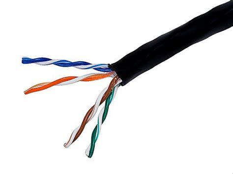 Monoprice Cat5e 1000ft Black CMR UL Bulk Cable UTP Solid 24AWG