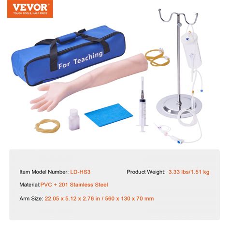 Vevor Phlebotomy Practice Kit Iv Venipuncture Intravenous Training Kit