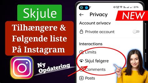 Sådan skjuler du Instagram følger følgerliste ny opdatering Skjul