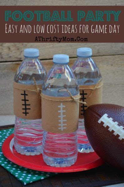 Football Water Bottles ~ Quick and Easy Football Party Ideas for Game ...