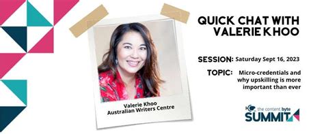 Quick Chat With Valerie Khoo The Content Byte Summit