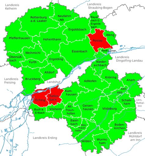 Datei Map Lk Landshut Png Kommunalflaggen Eu