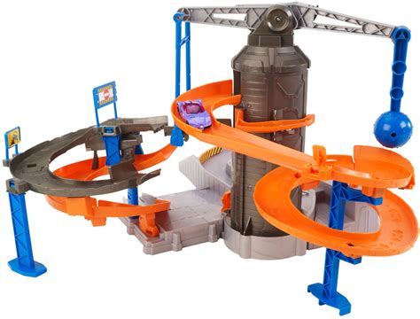 Best Buy Hot Wheels Construction Zone Chaos Play Set Gray Orange Blue