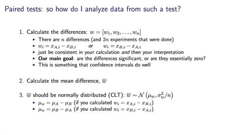 Univariate Data Analysis 14 The Paired Test Theory And An Example