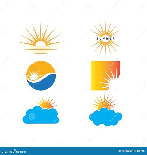 Sun Vector Illustration Icon Logo Template Design Stock Vector