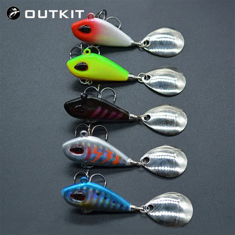 OUTKIT Mini Se Uelo De Pesca De Metal VIB Con Cuchara 6G 10g 17g 25g