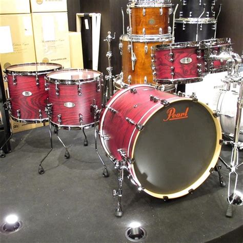 Pearl Reference PURE 5pc Drum Kit Scarlet Ash W Black Nickel Parts