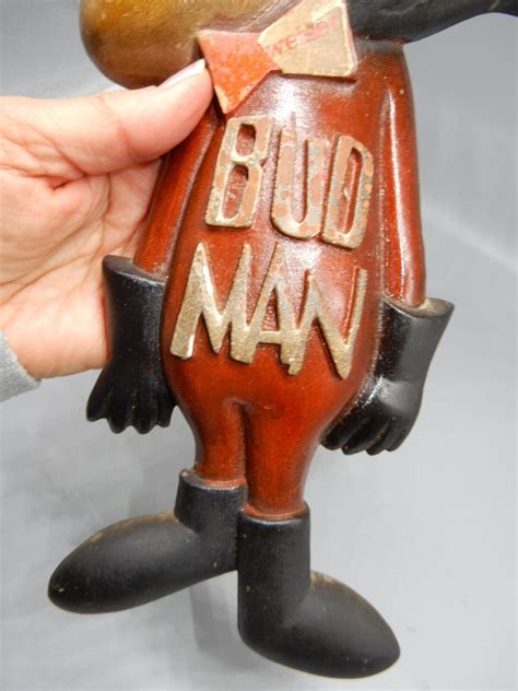 Vintage 1969 Iconic Bud Man Budweiser Beer Advertising Wooden Wall