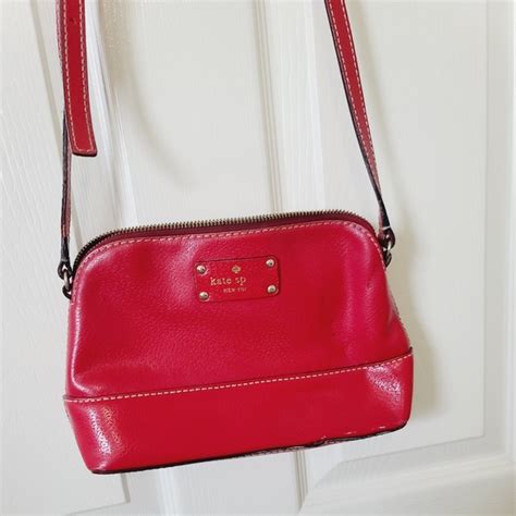 Kate Spade Bags Kate Spade Red Genuine Leather Crossbody Small Bag Purse Used Poshmark