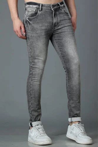 Slim Fit Faded Mens Light Grey Denim Jeans At Rs Piece In Ahmedabad