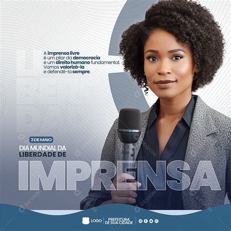 Dia Mundial da Liberdade de Imprensa Social Media PSD Editável