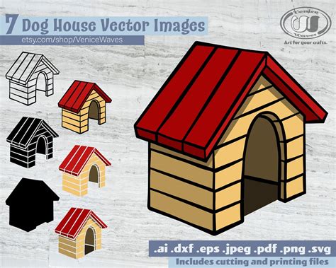 Dog House Svg Dog House Cut File Dog House Clipart Dog House Pdf