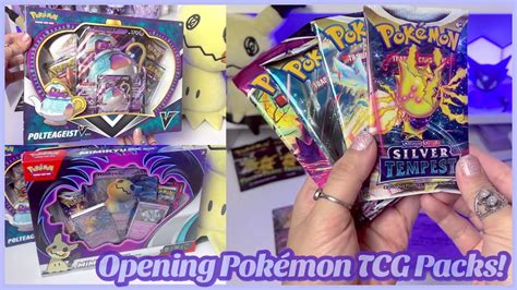 Opening Pokémon Training Cards Mimikyu Ex Box And Polteageist V Box