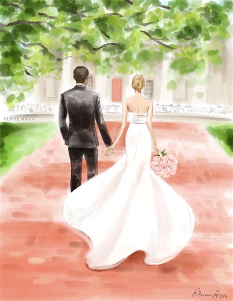 Drawing Of A Wedding Couple