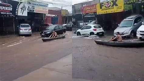 Forte Chuva Com Direito A Granizo Provoca Alagamento De Ruas E Quedas