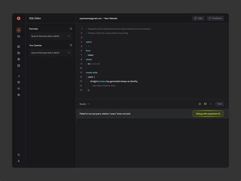 sql editor  giorgi nutsubidze  dribbble