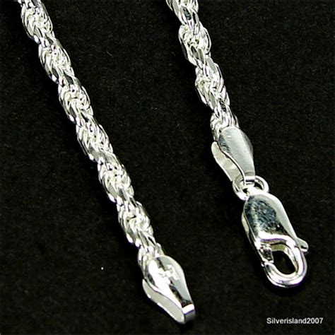 Sterling Silver Rope Chain 18 Inches Long 322w Silver Island Uk