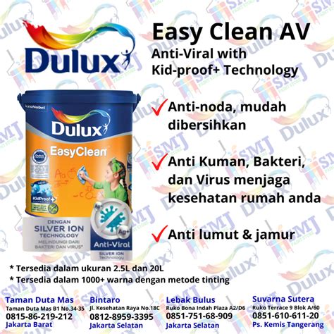 Jual Cat Tembok Interior Dulux Easy Clean Warna Wonderland White