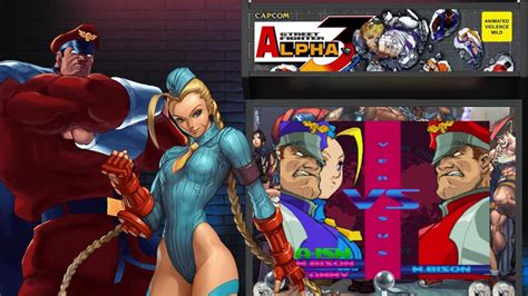 Street Fighter Alpha Arcade Cabinet With Bezel Marquee Design