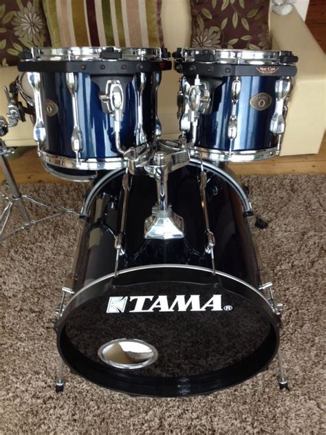 Beautiful Tama Rockstar 5 Drum Kit Shell Pack In Midnight Blue Wrap In Stroud Gloucestershire