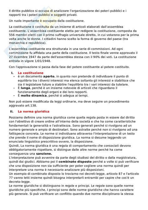 Appunti Delle Lezioni Di Diritto Pubblico