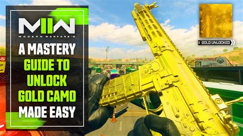 Modern Warfare 2 Unlocking Gold Camo Made Easy Mastery Camo Guide